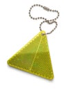 Yellow pedestrian safety reflector Royalty Free Stock Photo