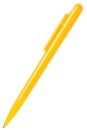 Yellow pen isolated on the white background Royalty Free Stock Photo