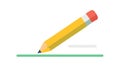 Yellow Pencil Drawing Single Line for Basic Design, vector design Generative AI Royalty Free Stock Photo