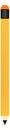 Yellow pencil with red rubber vector or color illustration