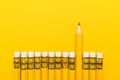 Yellow pencil leadership concept