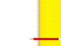 yellow pencils with single red