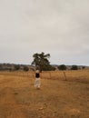 The scenery under the loess valley is infinitely beautiful Royalty Free Stock Photo