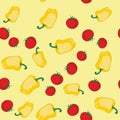 Yellow pepper and tomato seamless texture 564