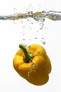 Yellow pepper in water