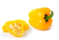 Yellow pepper on white background Royalty Free Stock Photo
