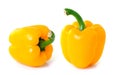 Yellow pepper on white background Royalty Free Stock Photo