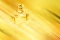 Yellow perfume abstract background makeup concept Royalty Free Stock Photo
