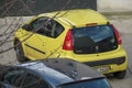 Yellow Peugeot 107 car in Leipzig