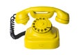 Yellow phone (path included) Royalty Free Stock Photo