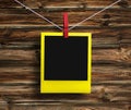 Yellow photo frame Royalty Free Stock Photo