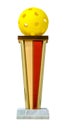 Yellow Pickleball Trophy