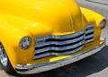 Yellow pickup truck