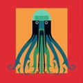 Suprematism Minimalism: The Kraken Humanoid With Emiliano Ponzi-inspired Octopus Illustration