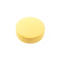 Yellow pill isolated on white