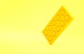 Yellow Pills in blister pack icon isolated on yellow background. Medical drug package for tablet, vitamin, antibiotic Royalty Free Stock Photo