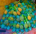 Yellow pineapple in the market Royalty Free Stock Photo