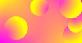 Yellow Pink Gradient Design Copy Space geometric background Abstract pattern with Bubble balls Royalty Free Stock Photo