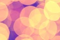 Yellow, pink and lilac glitter -- abstract festive elegant background with blurred bokeh lights Royalty Free Stock Photo