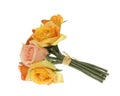 Yellow, Pink and Orange Rose Bouquet of Flowers Royalty Free Stock Photo