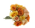 Yellow, Pink and Orange Rose Bouquet of Flowers Royalty Free Stock Photo