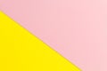 Yellow and pink paper texture background Color. Trending colors, geometric background of the paper. Colorful soft paper background Royalty Free Stock Photo