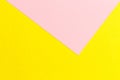 Yellow and pink paper texture background Color. Trending colors, geometric background of the paper. Colorful soft paper background Royalty Free Stock Photo