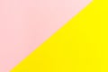 yellow and pink paper texture background Color. Trending colors, geometric background of the paper. Colorful soft paper Royalty Free Stock Photo
