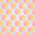 Yellow Pink Shiny Glass Drop Seamless Pattern