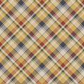 Yellow plaid check fabric texture seamless pattern