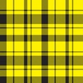 Yellow Plaid Tartan Checkered Seamless Pattern