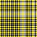 Yellow Plaid Tartan Checkered Seamless Pattern