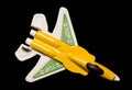 yellow plane party bag toy Royalty Free Stock Photo