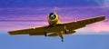 Yellow plane Royalty Free Stock Photo