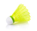 Yellow plastic badminton shuttlecock Royalty Free Stock Photo