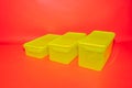 Yellow Plastic Box Jars in Various Sizes: Versatile Storage Solutions