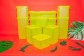 Yellow Plastic Box Jars in Various Sizes: Versatile Storage Solutions