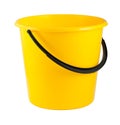 Yellow plastic bucket