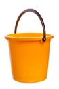 Yellow plastic bucket Royalty Free Stock Photo