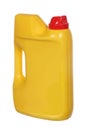 Yellow plastic canister for household chemicals Royalty Free Stock Photo