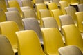 Yellow plastic chairs Royalty Free Stock Photo