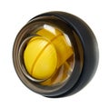 Yellow plastic gyroball. Exercise equipment for wrist. Sport tool Royalty Free Stock Photo