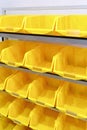 Yellow plastic racks Royalty Free Stock Photo