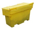 Yellow plastic sand box Royalty Free Stock Photo