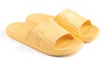 Yellow plastic sandal for swimming pool Royalty Free Stock Photo