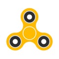 Yellow plastic spinner vector icon