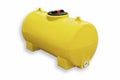 Yellow plastic tank isolated