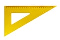 Plastic triangular ruler - yellow Royalty Free Stock Photo