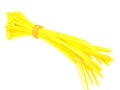 Yellow plastic wire ties