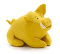 Yellow plasticine pig